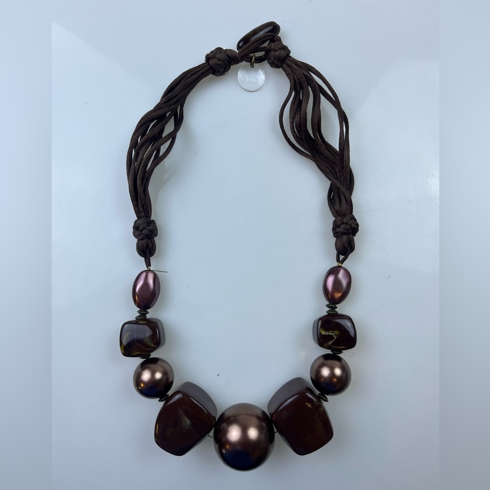 Pono Glossy Chunky Statement Necklace HR12-4